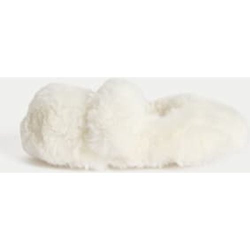 Girls Kids' Faux Fur Ballet Slippers (4 Small - 6 Large) - - M&S Collection - Modalova