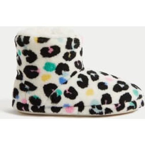 Girls Kids' Animal Print Slipper Boots (4 Small - 6 Large) - - M&S Collection - Modalova