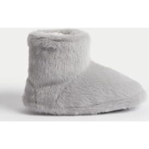 Boys Kids' Faux Fur Slipper Boots (4 Small - 7 Large) - - M&S Collection - Modalova