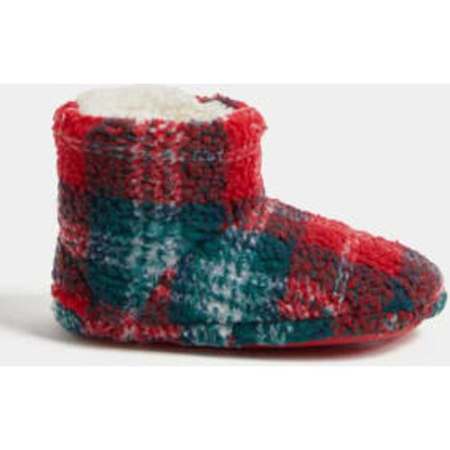 Boys Kids' Checked Slipper Boots (4 Small - 7 Large) - - M&S Collection - Modalova