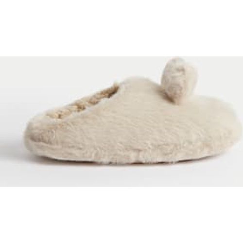 Girls Kids' Bunny Faux Fur Slippers (9 Small - 6 Large) - - M&S Collection - Modalova