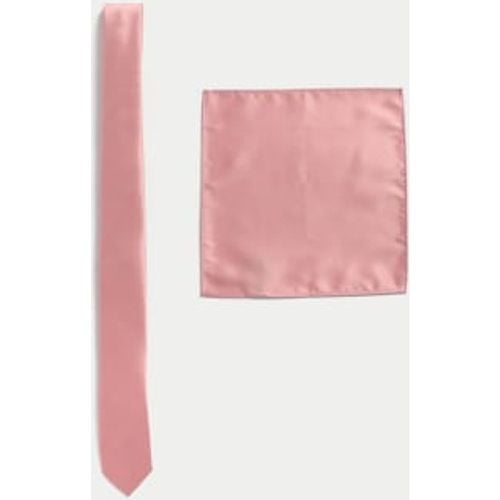 Boys Kids' Skinny Tie & Pocket Square Set (SM-ML) - - M&S Collection - Modalova