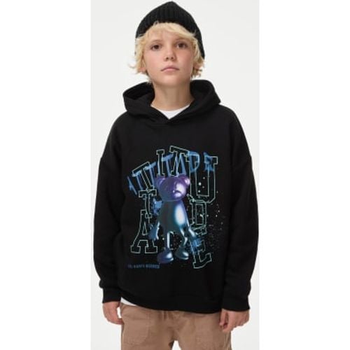 Boys Cotton Rich Bubble Bear Hoodie (2-16 Yrs) - - M&S Collection - Modalova