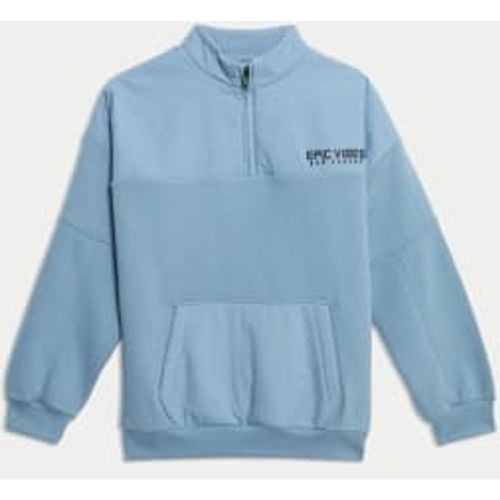 Boys Quarter Zip Sports Sweatshirt (2-16 Yrs) - - M&S Collection - Modalova