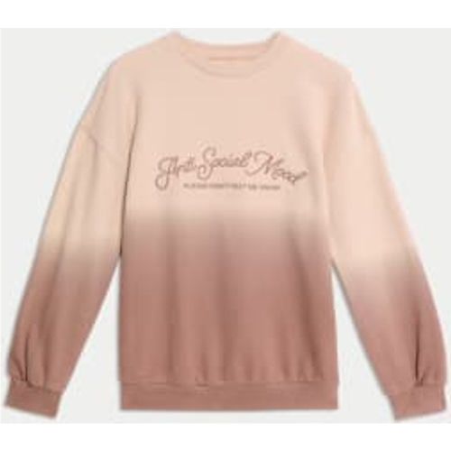 Boys,Unisex,Girls Cotton Rich Ombre Graphic Sweatshirt (6-16 Yrs) - - M&S Collection - Modalova