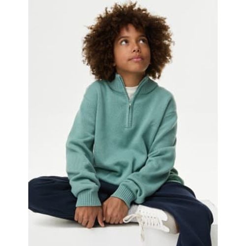 Boys Half Zip Knitted Jumper (6-16 Yrs) - - M&S Collection - Modalova