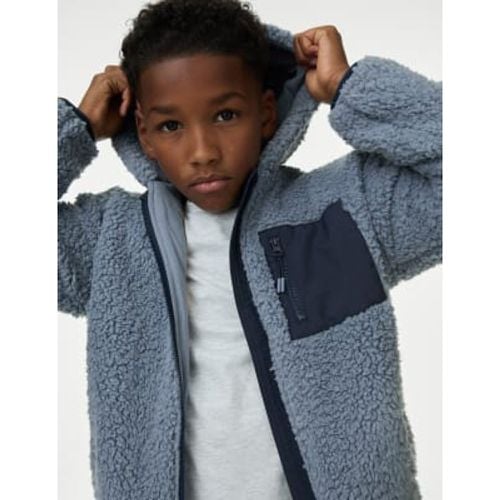 Boys Borg Hooded Zip Jacket (6-16 Yrs) - - M&S Collection - Modalova