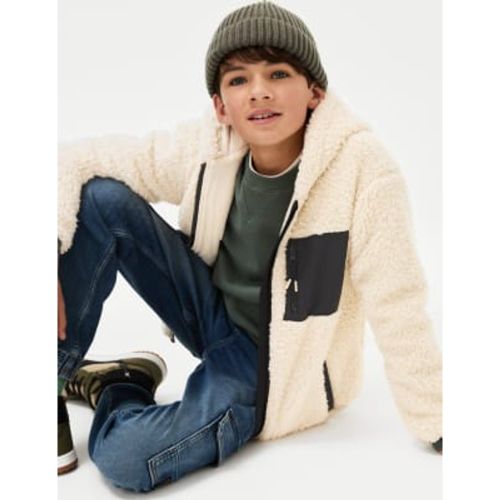 Boys Borg Hooded Zip Jacket (6-16 Yrs) - - M&S Collection - Modalova