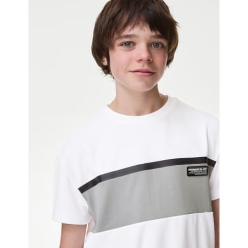 Boys Mesh Colour Block T-shirt (6-16 Yrs) - - M&S Collection - Modalova