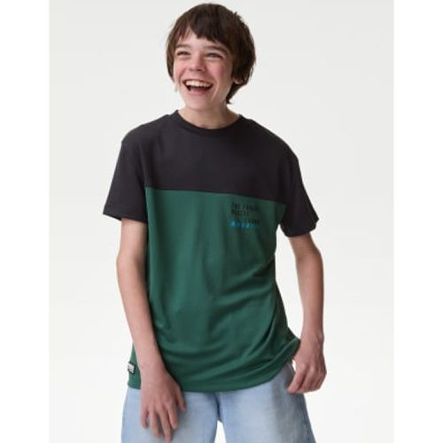 Boys Mesh Slogan T-Shirt (6-16 Yrs) - - M&S Collection - Modalova