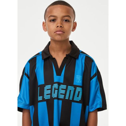 Boys,Unisex,Girls Legend Slogan Striped Sports T-Shirt (6-16 Yrs) - - M&S Collection - Modalova