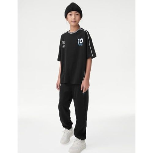 Boys,Unisex,Girls Pure Cotton Football T-Shirt (6-16 Yrs) - - M&S Collection - Modalova