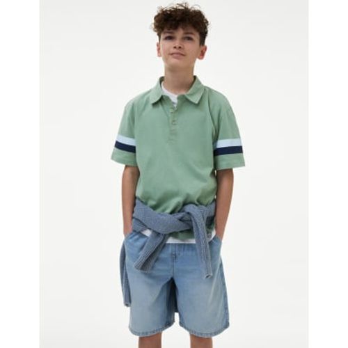 Boys Pure Cotton Polo Shirt (6-16 Yrs) - - Marks and Spencer US - Modalova