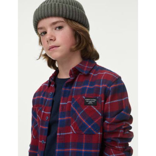 Boys 2pc Pure Cotton Checked Shirt & T-Shirt Set (6-16 Yrs) - - M&S Collection - Modalova