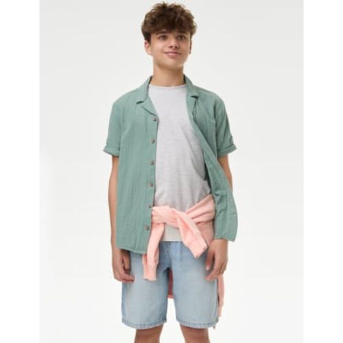 Boys 2pc Cotton Rich Shirt & T-Shirt Set (6-16 Yrs) - - M&S Collection - Modalova