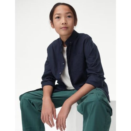 Boys Pure Cotton Oxford Shirt (6-16 Yrs) - - M&S Collection - Modalova