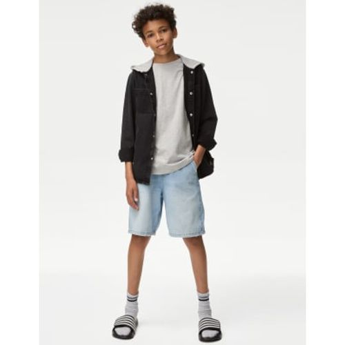 Boys Denim Hooded Shacket (6-16 Yrs) - - M&S Collection - Modalova