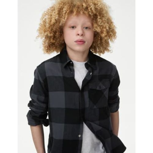 Boys 2pc Pure Cotton Check Shirt and T-Shirt Set (6-16 Yrs) - - M&S Collection - Modalova