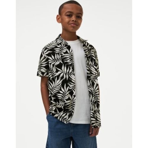 Boys Cotton Rich Printed Shirt (6-16 Yrs) - - M&S Collection - Modalova