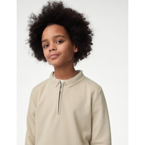 Boys Cotton Blend Polo Shirt (6-16 Yrs) - - M&S Collection - Modalova