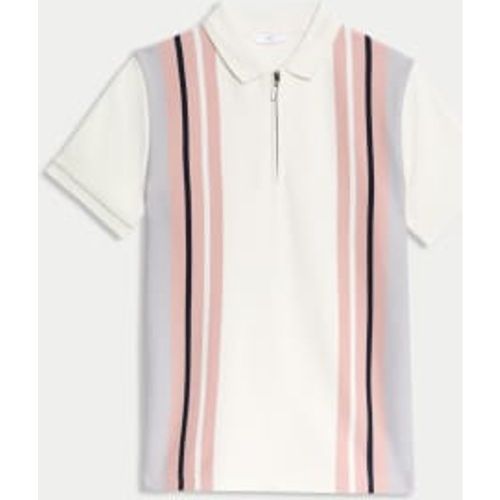 Boys Pure Cotton Striped Polo Shirt (6-16 Yrs) - - M&S Collection - Modalova