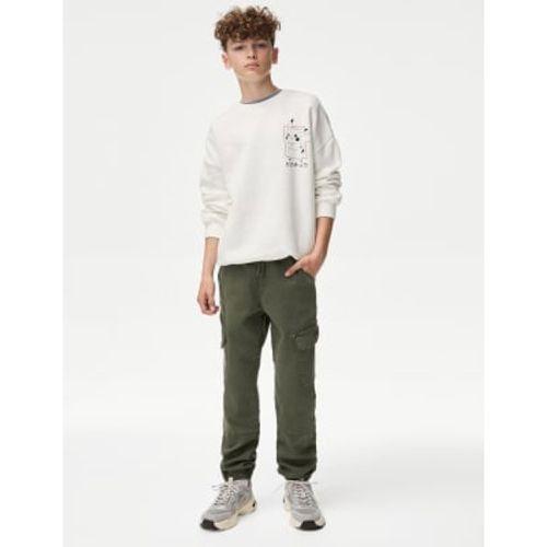 Boys Cotton Rich Cargo Trousers (6-16 Yrs) - - M&S Collection - Modalova