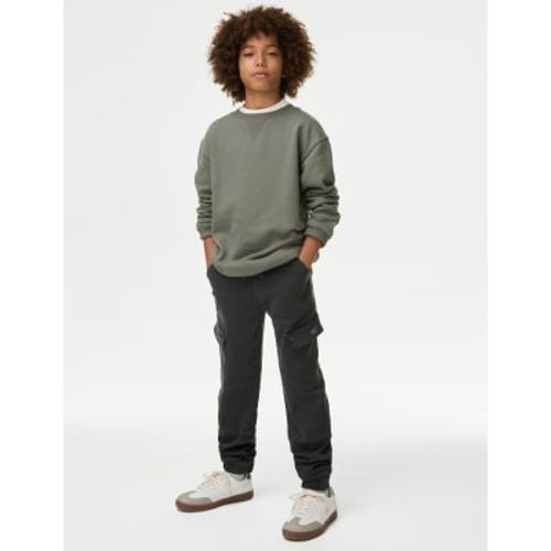 Boys Cotton Rich Cargo Trousers (6-16 Yrs) - - M&S Collection - Modalova