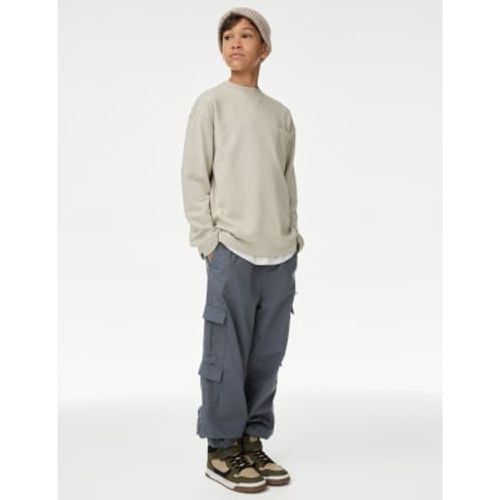 Boys Cotton Rich Cargo Trousers (6-16 Yrs) - - M&S Collection - Modalova