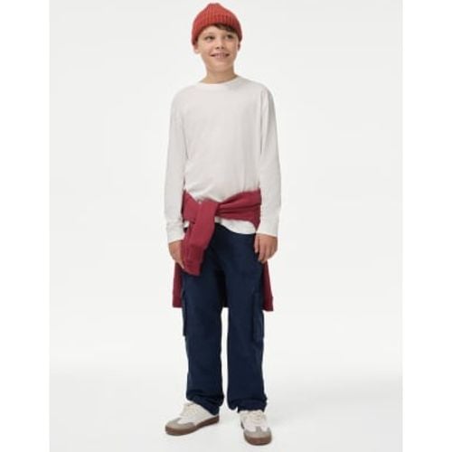 Boys Cotton Rich Cargo Trousers (6-16 Yrs) - - M&S Collection - Modalova