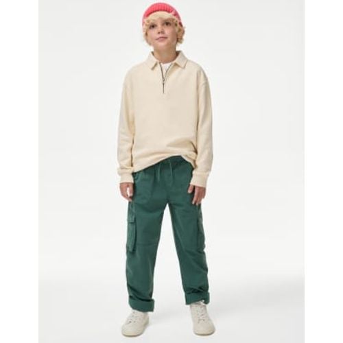 Boys Cotton Rich Cargo Trousers (6-16 Yrs) - - M&S Collection - Modalova