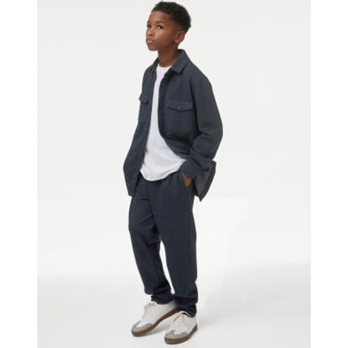 Boys Cotton Rich Checked Trousers (6-16 Yrs) - - M&S Collection - Modalova