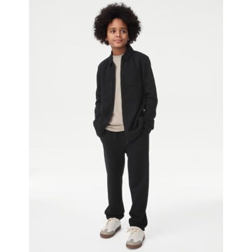 Boys Cotton Blend Pique Trousers (6-16 Yrs) - - M&S Collection - Modalova