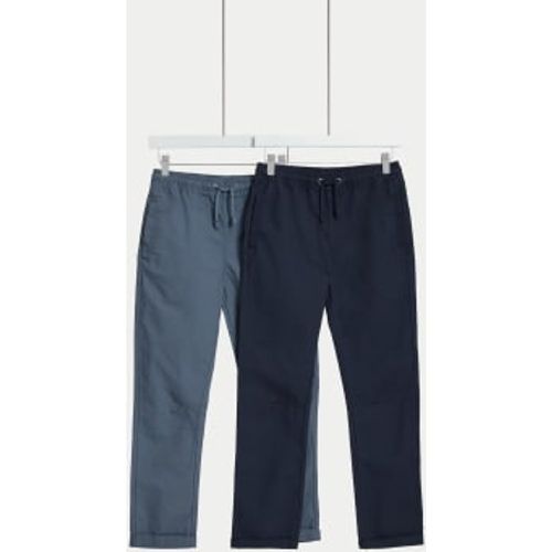 Boys 2pk Pure Cotton Trousers (6-16 Yrs) - - M&S Collection - Modalova