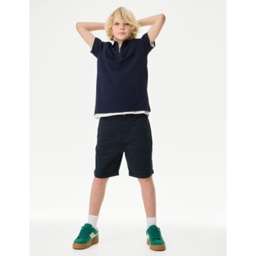 Boys Cotton Rich Chino Shorts (6-16 Yrs) - - M&S Collection - Modalova