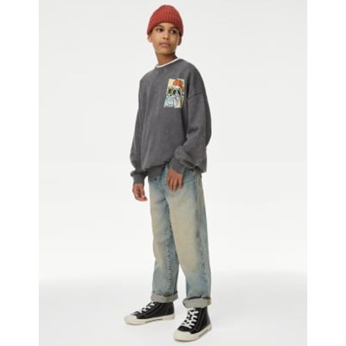 Boys Pure Cotton Acid Wash Jeans (6-16 Yrs) - - M&S Collection - Modalova