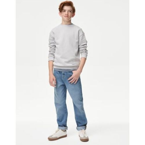 Boys Pure Cotton Relaxed Fit Jeans (6-16 Yrs) - - M&S Collection - Modalova