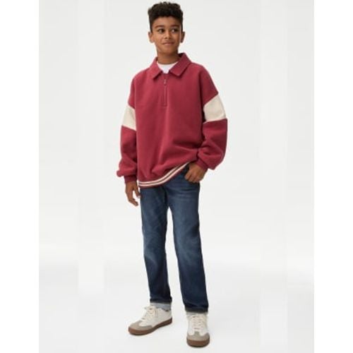 Boys The Jones Straight Fit Cotton with Stretch Jeans (6-16 Yrs) - - M&S Collection - Modalova