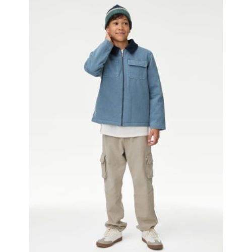 Boys Denim Borg Lined Jacket (6-16 Yrs) - - M&S Collection - Modalova