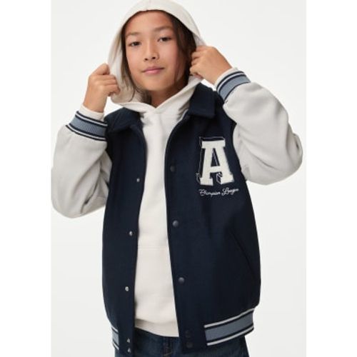 Boys Varsity Bomber Jacket (6-16 Yrs) - - M&S Collection - Modalova