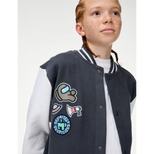 Boys,Unisex,Girls Cotton Rich Among Us™ Bomber Jacket (6-16 Yrs) - - M&S Collection - Modalova