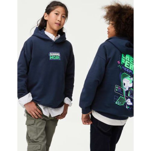 Boys Cotton Rich Minecraft™ Hoodie (6-16 Yrs) - - M&S Collection - Modalova