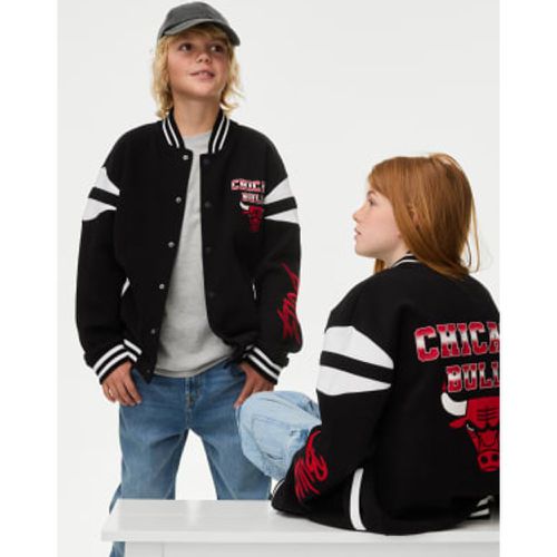 Boys,Unisex,Girls NBA Cotton Rich Chicago Bulls Bomber (6-16 Yrs) - - M&S Collection - Modalova