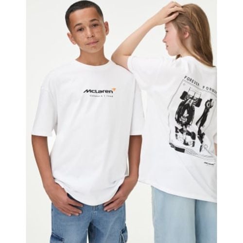 Boys Pure Cotton McLaren™ Oversized T-Shirt (6-16 Yrs) - - M&S Collection - Modalova