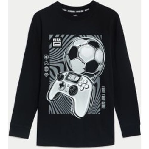 Boys Pure Cotton FIFA™ Top (6-16 Yrs) - - M&S Collection - Modalova