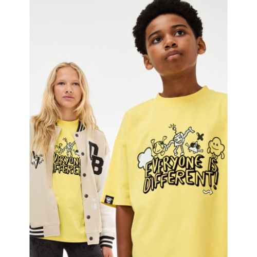 Boys,Unisex,Girls YoungMinds Doodle Boy™ Graphic T-Shirt (6-16 Yrs) - - M&S Collection - Modalova