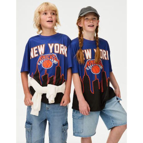 Boys,Unisex,Girls NBA New York Knicks T-Shirt (6-16 Yrs) - - M&S Collection - Modalova