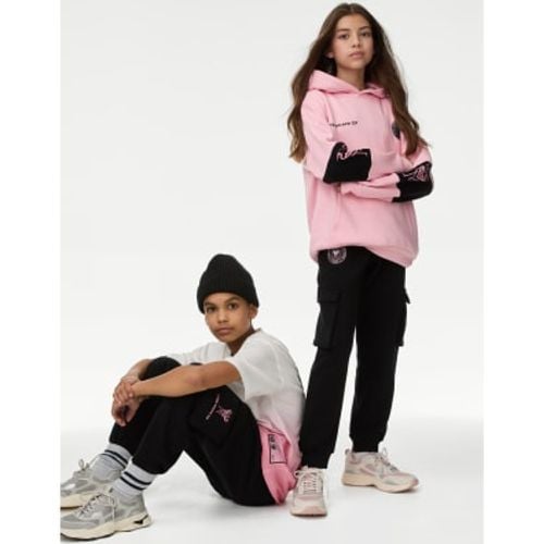 Boys,Unisex,Girls Cotton Rich Inter Miami™ Football Joggers (6-16 Yrs) - - M&S Collection - Modalova