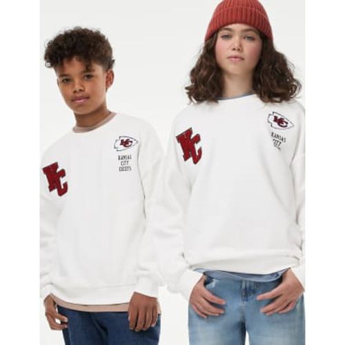 Boys,Unisex,Girls Cotton Rich NFL Chiefs Sweatshirt (6-16 Yrs) - - M&S Collection - Modalova