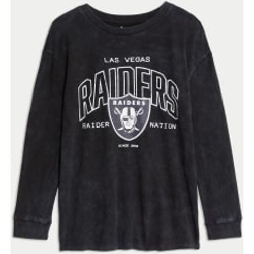 Boys,Unisex,Girls Pure Cotton NFL Raiders Graphic Top (6-16 Yrs) - - M&S Collection - Modalova