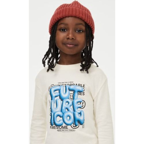 Boys Pure Cotton Future Icon Slogan Top (2-8 Yrs) - - M&S Collection - Modalova